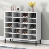 Pantofar cu picioare metalice &bdquo;OSLO&rdquo; alb 95x35x86 cm lemn masiv
