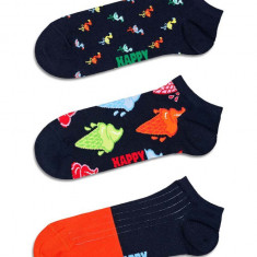 Happy Socks sosete Navy Low Socks 3-pack culoarea albastru marin