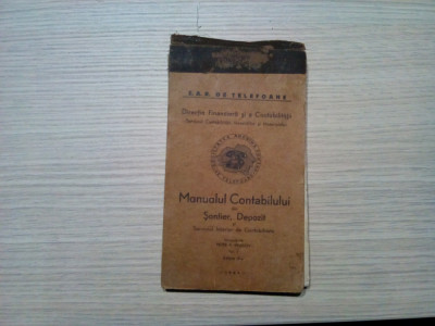 MANUALUL CONTABILULUI din Santier, Depozit..(I) - Petre A. Belicov -1944, 185 p. foto
