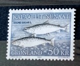 GROENLANDA 1983 fauna marina polara, pești,serie 1v nestampilata, Nestampilat