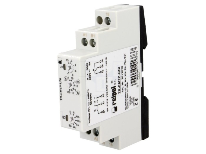 Timer Programabil SPDT 0.05s-100h 250VAC/8A 12-240VAC/DC