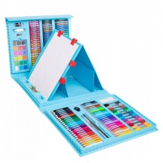 Set de desen si pictura pentru copii WePro Store, 208 elemente, Albastru