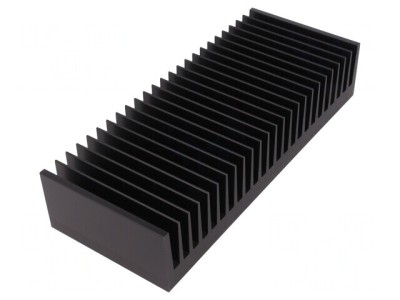 Radiator extrudat cu aripioare negru 100x250x50mm foto