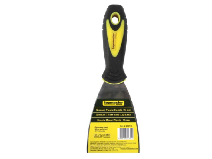 Spaclu inox 25 mm cu maner din fibra Topmaster Profesional