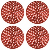 Set Suporturi Pahar Rosii cu Model Spiralat Mozaic, CMCLASS