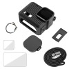 Husa silicon + protectie obiectiv + folii sticla display + usita GoPro Hero 4K30 12MP