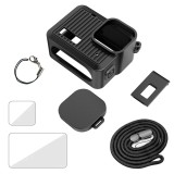 Husa silicon + protectie obiectiv + folii sticla display + usita GoPro Hero 4K30 12MP