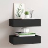 VidaXL Dulap de perete cu sertare, 2 buc., negru, 40x23,5x10 cm, MDF