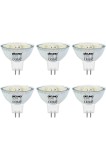 Bec LED dimabil GU5.3 MR16, alb rece 6000K, 12V, echivalent cu 50W, 5W, 500LM, spot LED dimabil GU5.3 pentru lumină de tavan, 6 bucăți