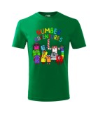Tricou Personalizat Verde Number blocks pentru Copii 4