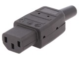 Conector Alimentare AC Mufă Mamă 10A 250V IEC 60320 Drept