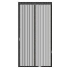 Plasa anti-insecte, cu inchidere magnetica, latime 80-100cm, inaltime 210-220cm, gri Household NewTrend