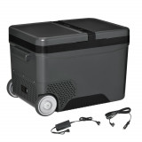 Outsunny Frigider Portabil Electric 35L cu Maner Telescopic și Roți, Ideal pentru Călătorii și Camping | Aosom Romania