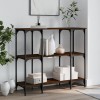 Gossi masuta consola, stejar maro, 102x35x90 cm, lemn prelucrat