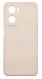 Husa de protectie din silicon pentru OPPO A57S, SoftTouch, interior microfibra, Bej, Oem