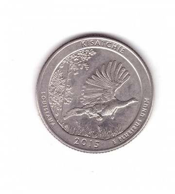 Moneda SUA 25 centi/quarter dollar 2015 D Louisiana Kisatchie, stare foarte buna foto