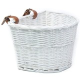 Cos frontal pentru bicicleta prindere curele 21x36x24 cm detasabil ratan alb, ProCart