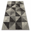 Covor Feel 5672/16811 Triunghiuri gri si antracit si crem, 280x370 cm, Dreptunghi, Polipropilena