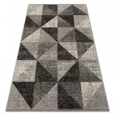 Covor Feel 5672/16811 Triunghiuri gri si antracit si crem, 120x170 cm foto