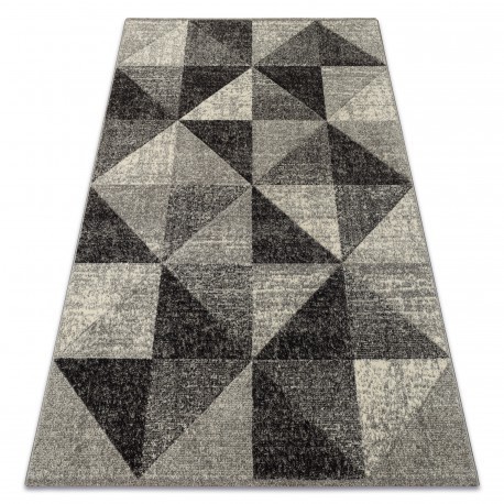 Covor Feel 5672/16811 Triunghiuri gri si antracit si crem, 120x170 cm