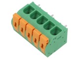 Regletă de conexiuni pt.PCB &icirc;n unghi 90&deg; 7,5mm piste: 5 27A