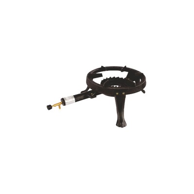 Pirostrie rotunda din fonta, cu arzator, 3 picioare, 40 cm foto