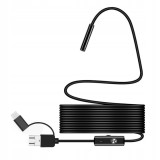 Camera endoscopica MRG M-Y102, IP67, 5 m, 7 mm, USB-C, Android, 6 LED-uri C1234