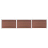 Cumpara ieftin Gard de gradina, maro, 526 x 106 cm, WPC