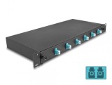 Patch panel 19&quot; fibra optica 6 x LC Duplex OM3 1U, Delock 66998