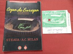 Finala Cupei Campionilor 1989 ( Steaua - A.C. Milan ) - Program oficial + bilet foto