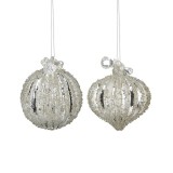 Cumpara ieftin Set 6 globuri Silver 8 cm x 8 cm, Inart