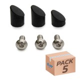 Cumpara ieftin Set capace aripă - spate, GX1.0, trotineta electrică Xiaomi, 5 bucăți, negru | Motorevolution