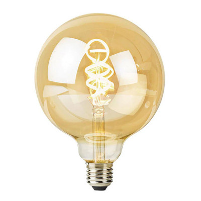 Bec smart cu filament Nedis, 5.5 W, 350 lm, 1800-6500 K, Wireless, E27, lumina variabila, Auriu foto