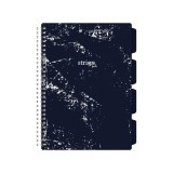 Caiet cu Spirala si Separatoare Strigo Pads Project Book Marmorat B5, Matematica