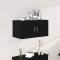 Gossi dulap de perete stejar negru 80x39x40 cm lemn prelucrat