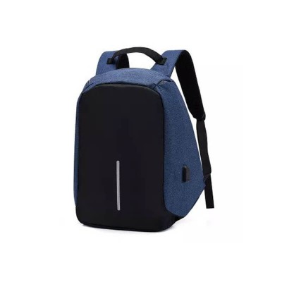 Rucsac / Ghiozdan Edman rezistent la apa, Antifurt, pentru laptop de 15.6&amp;quot;, cu port incarcare USB, cablu USB inclus, Albastru foto