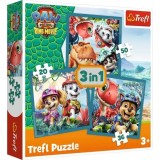 PUZZLE TREFL 3IN1 PATRULA CATELUSILOR INSULA DINOZAURILOR