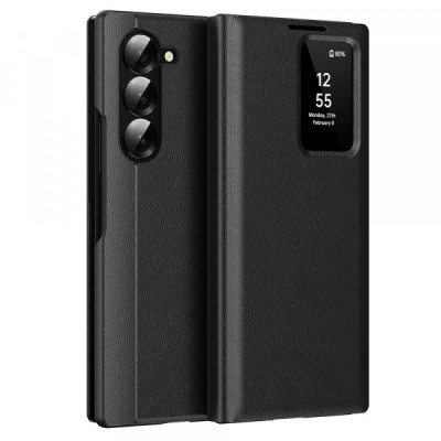 Husa pentru Samsung Galaxy Z Fold6 F956, Techsuit, SmartView, Neagra foto
