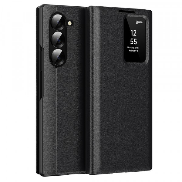 Husa pentru Samsung Galaxy Z Fold6 F956, Techsuit, SmartView, Neagra