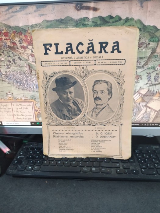 Flacăra Literară, Artistică, Socială, anul III nr. 37, 28 iunie 1914, I.L. Caragiale, M. Eminescu, Răzbunarea anticarului, Victor Eftimiu, 103
