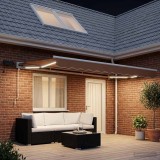 Cumpara ieftin Copertina manuala cu LED solar 4,5 x 3 m Nisipiu 100% Polyester