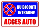 indicator albastru cu rosu nu blocati intrarea acces auto