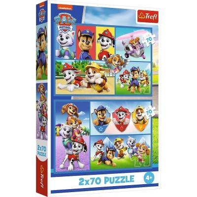 PUZZLE TREFL 2X70 PATRULA CATELUSILOR ECHIPA CATELUSILOR SuperHeroes ToysZone foto