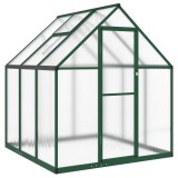 Sere cu cadru de baza, verde, 169x169x195 cm, aluminiu