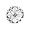 Set 4 capace roti Cu Inel Cromat Trend R16 Compatibil Cu Skoda, Autohelix MSA