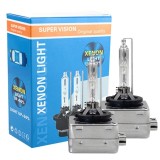 Becuri Xenon D1S Techstar SuperVision 6000K 35W +50% Alb Rece, 2 buc, Flux 8000lm