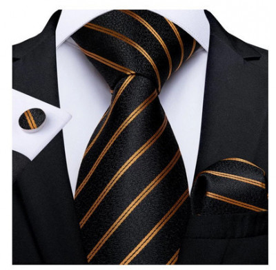 Set cravata + batista + butoni - matase - model 270 foto