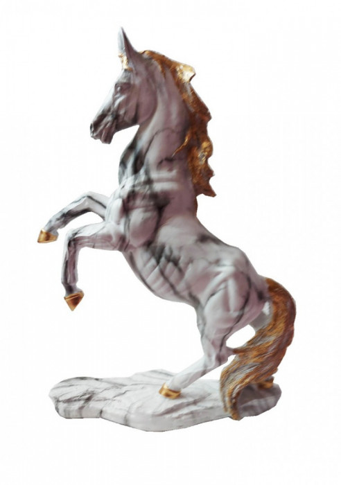 Statueta in forma de Cal, Alb, 35 cm, TZ543S