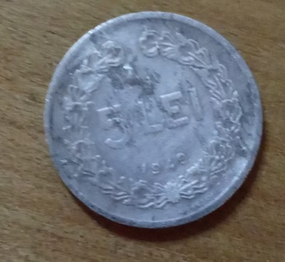 MNDRO10 moneda RPR Romania 5 lei 1949 foto