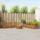 vidaXL Seturi de canapele 9 pcs natural Lemn Solid de Acacia 3374554